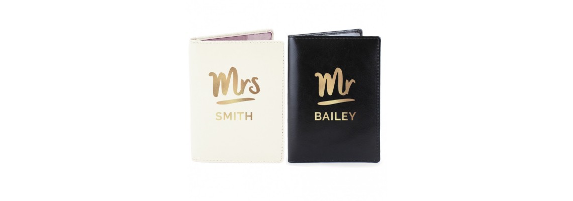 The Ideal Wedding Gift: Personalised Mr & Mrs Passport Holders Set