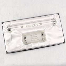 Personalised Wedding Day Silver Plated Wedding Certificate Holder