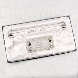 Personalised Free Text Silver Plated Wedding Certificate Holder