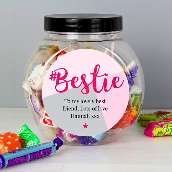 Personalised #Bestie Sweet Jar