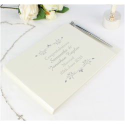 Personalised Sentiments Hardback Guest Book & Pen