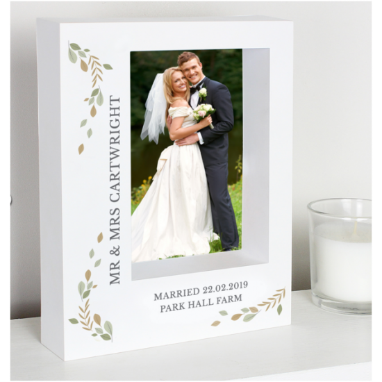 Personalised Fresh Botanical 5x7 Box Photo Frame
