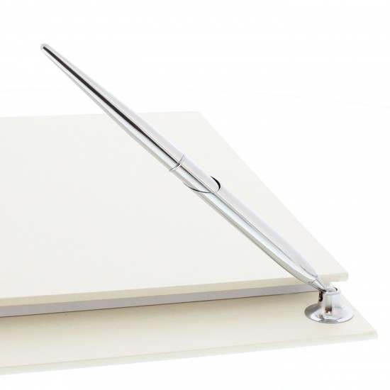 Personalised Hearts Design Hardback Guest Book & Pen