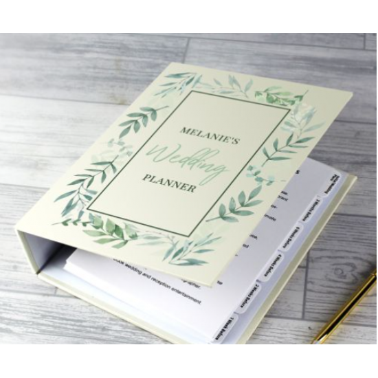 Personalised Botanical Border Wedding Planner